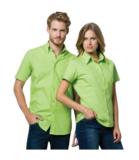 Kustom Kit Mens Workforce Short Sleeve Shirt / Mens Workwear Shirt (Lime)