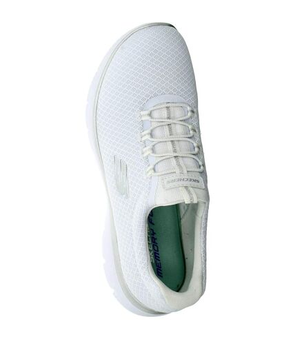 Skechers Womens/Ladies Summits Sneakers (White/Silver) - UTFS10467