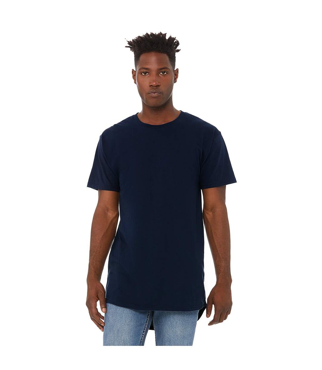 Bella + Canvas Mens Long Body Urban T-Shirt (Navy) - UTRW4914