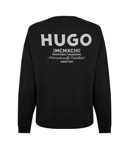 Mens Logo Sweatshirt Black White Hugo