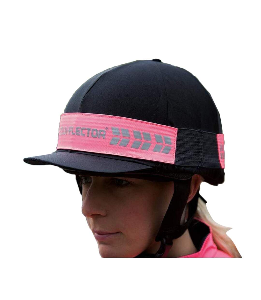 Bandeau pour chapeau rose Equi-Flector-2