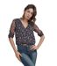 Chemise à capuche raffinée pour femme - Couleur violet-1