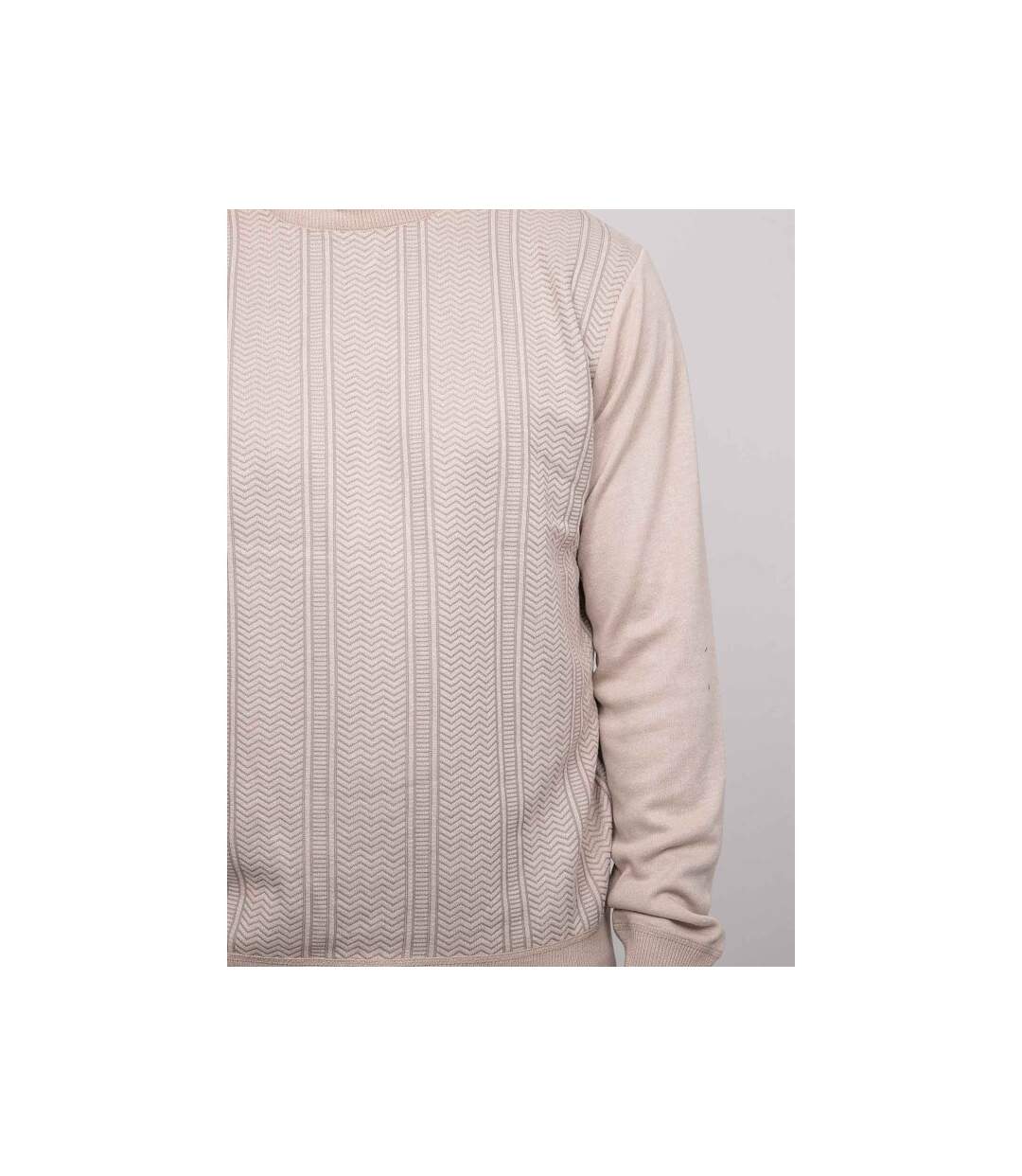 Pull fin col rond jacquard LORANCH-3