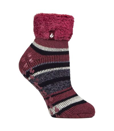 Ladies Soft Stripe Lounge Socks for Winter