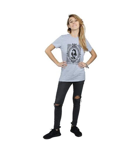 Disney Womens/Ladies Alice In Wonderland Frame Cotton Boyfriend T-Shirt (Gris sportif) - UTBI8501