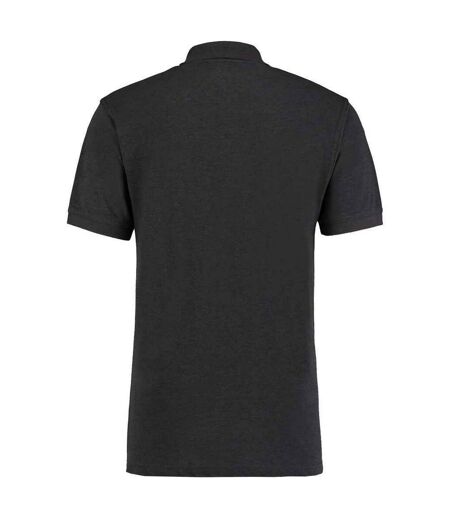 Mens workwear heather polo shirt graphite Kustom Kit