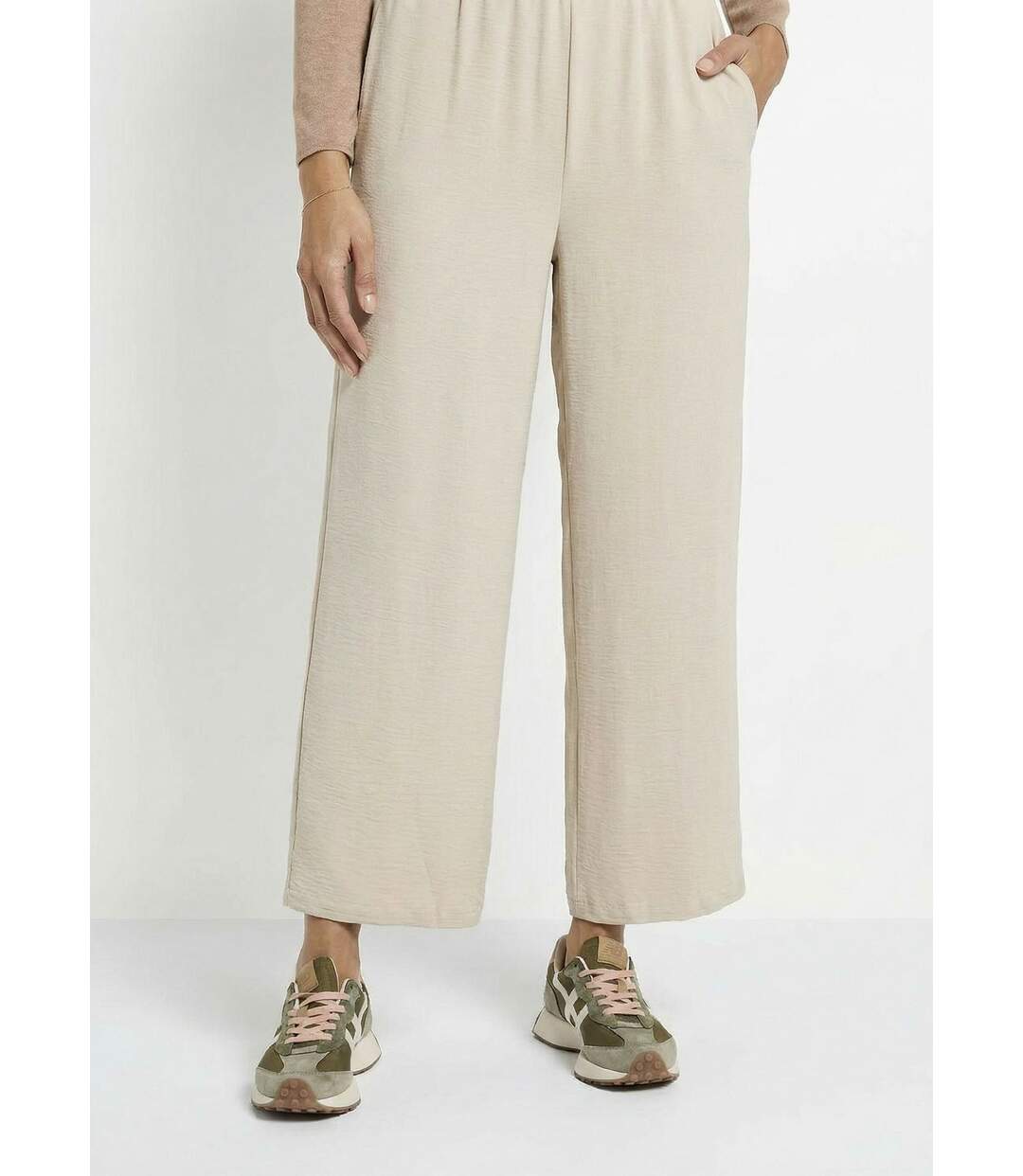 Pantalon large fluide en crêpe-1