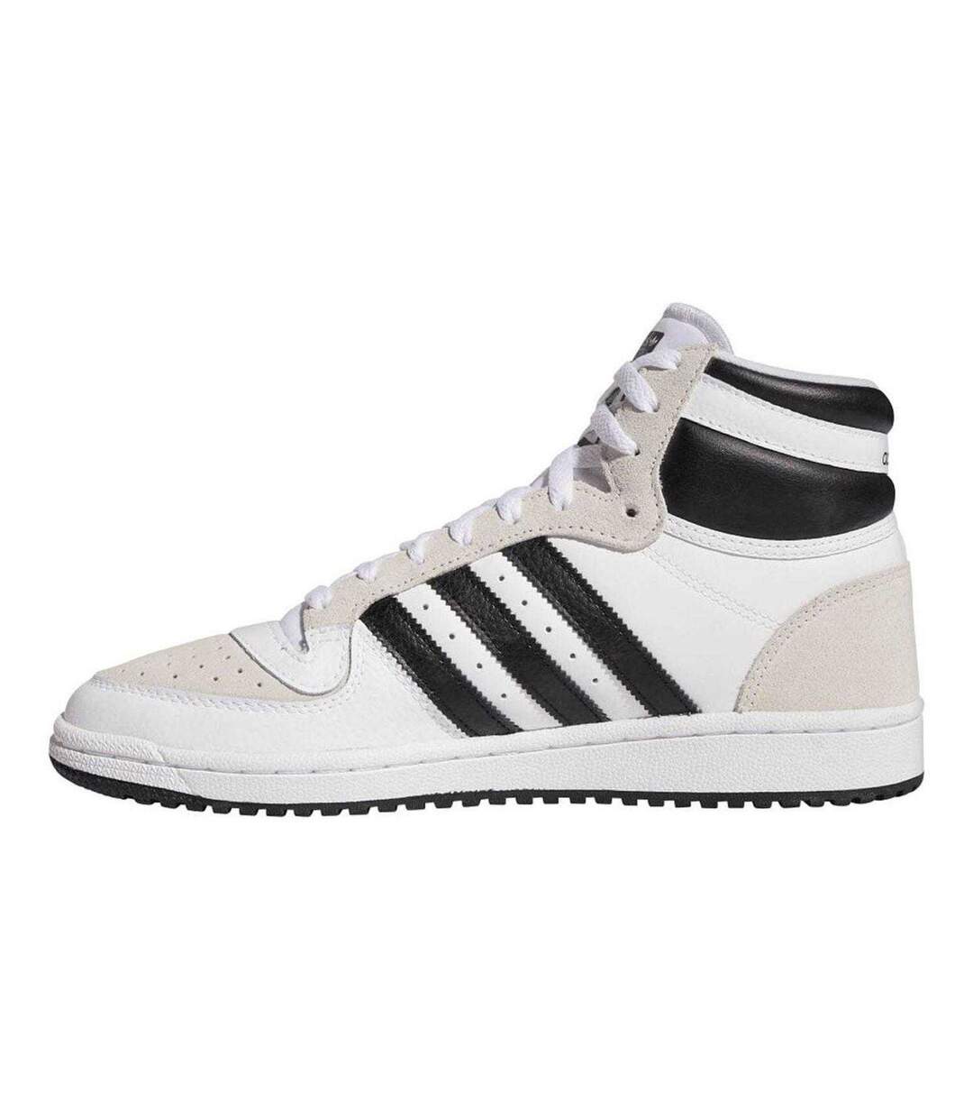 Mens Originals Leather High Top Trainers White Adidas-2
