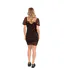 Robe Courte Manches Bouffantes Femme Noir Influence-2