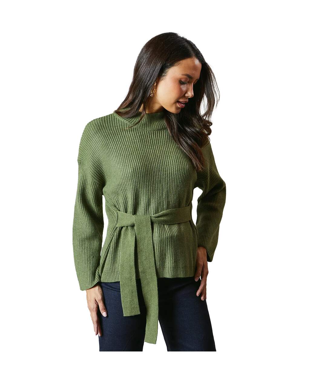 Pull femme vert kaki Principles