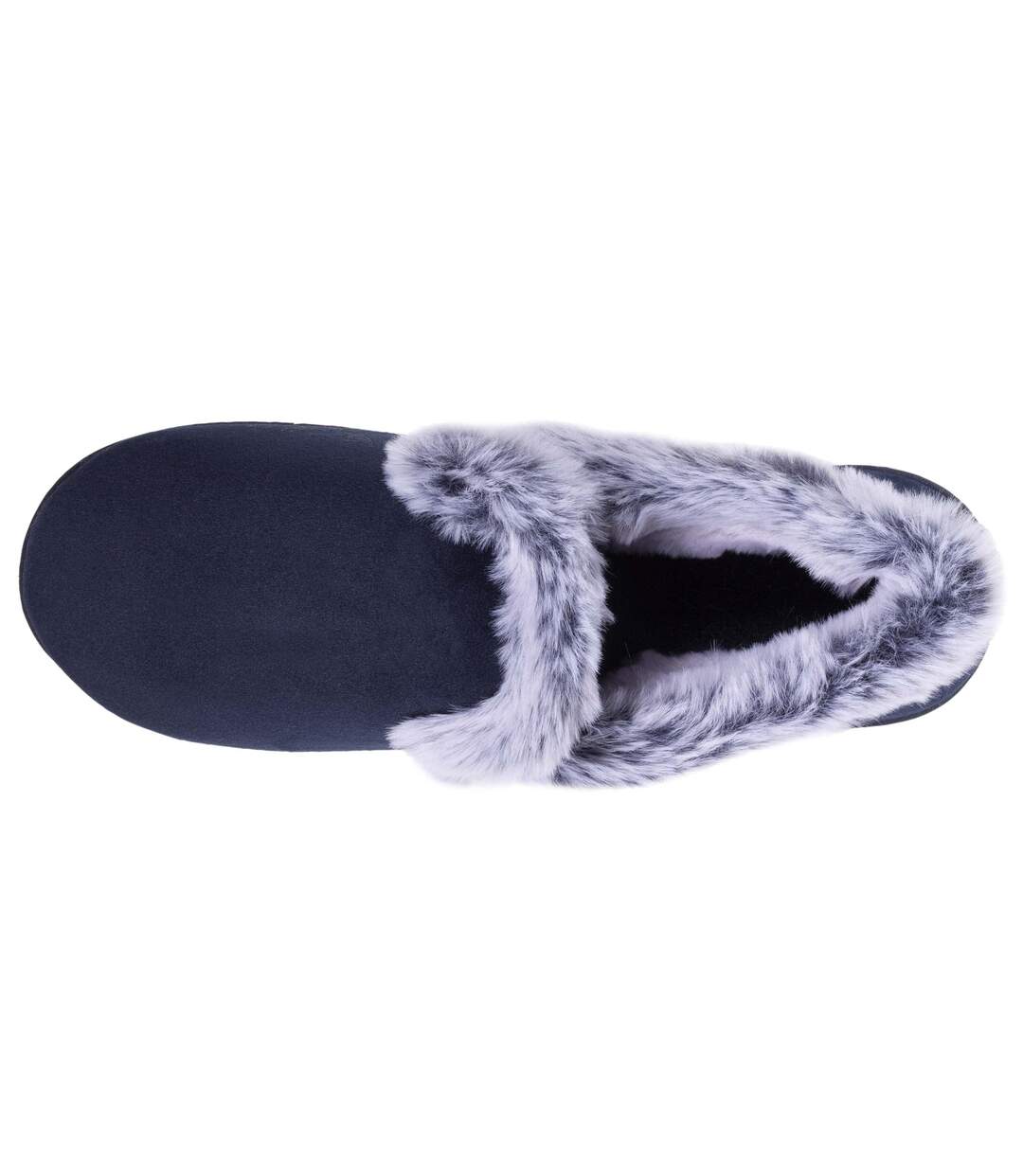 Isotoner Chaussons Charentaises femme détails fausse fourrure-2