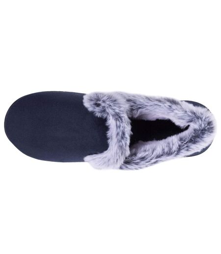 Isotoner Chaussons Charentaises femme détails fausse fourrure