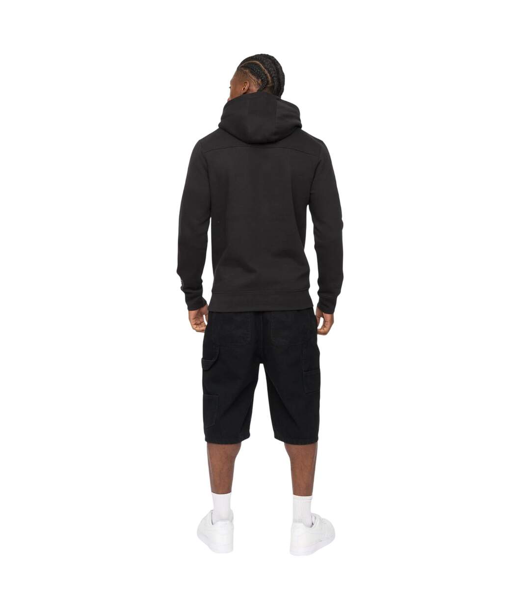 Mens Portville Hoodie Black Crosshatch-3