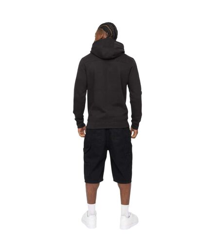 Mens Portville Hoodie Black Crosshatch