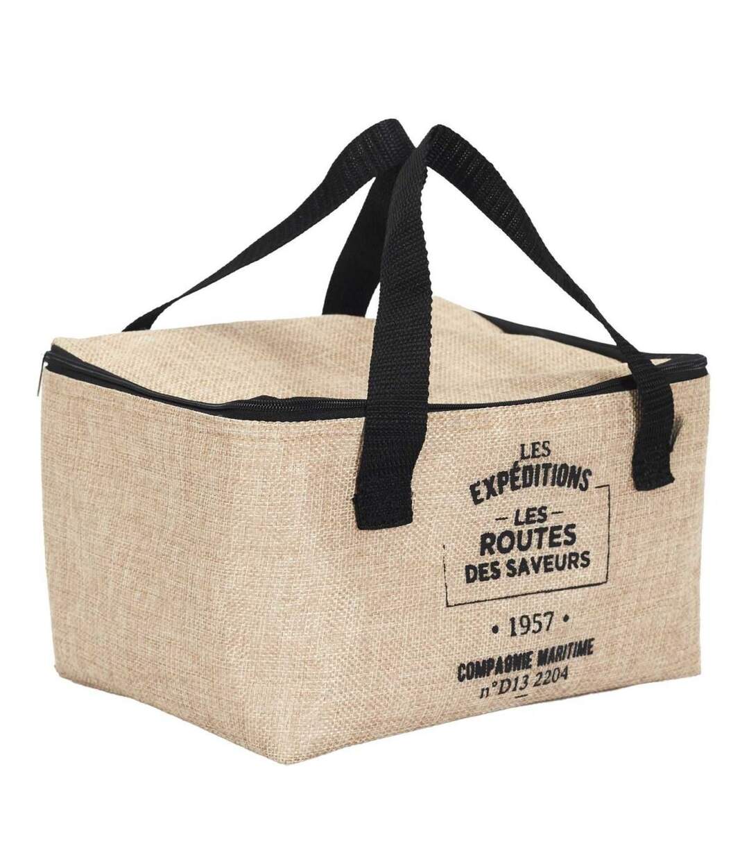 Lunch Bag Fraicheur Isotherme Effet Jute 16cm Beige-1
