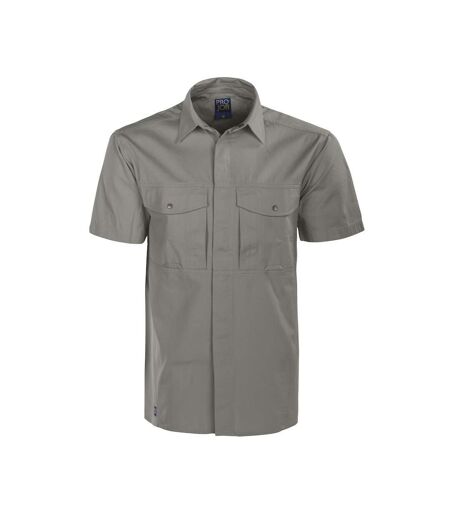Projob Mens Short-Sleeved Formal Shirt (Silver)