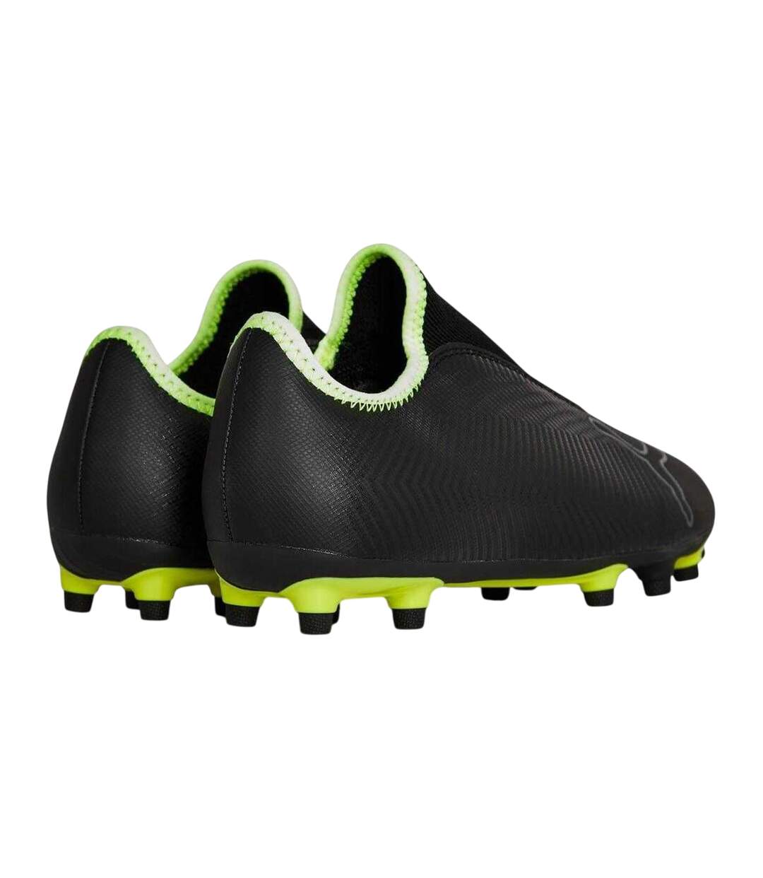 Mens Finesse Leather Firm Ground Football Boots Black Puma-2