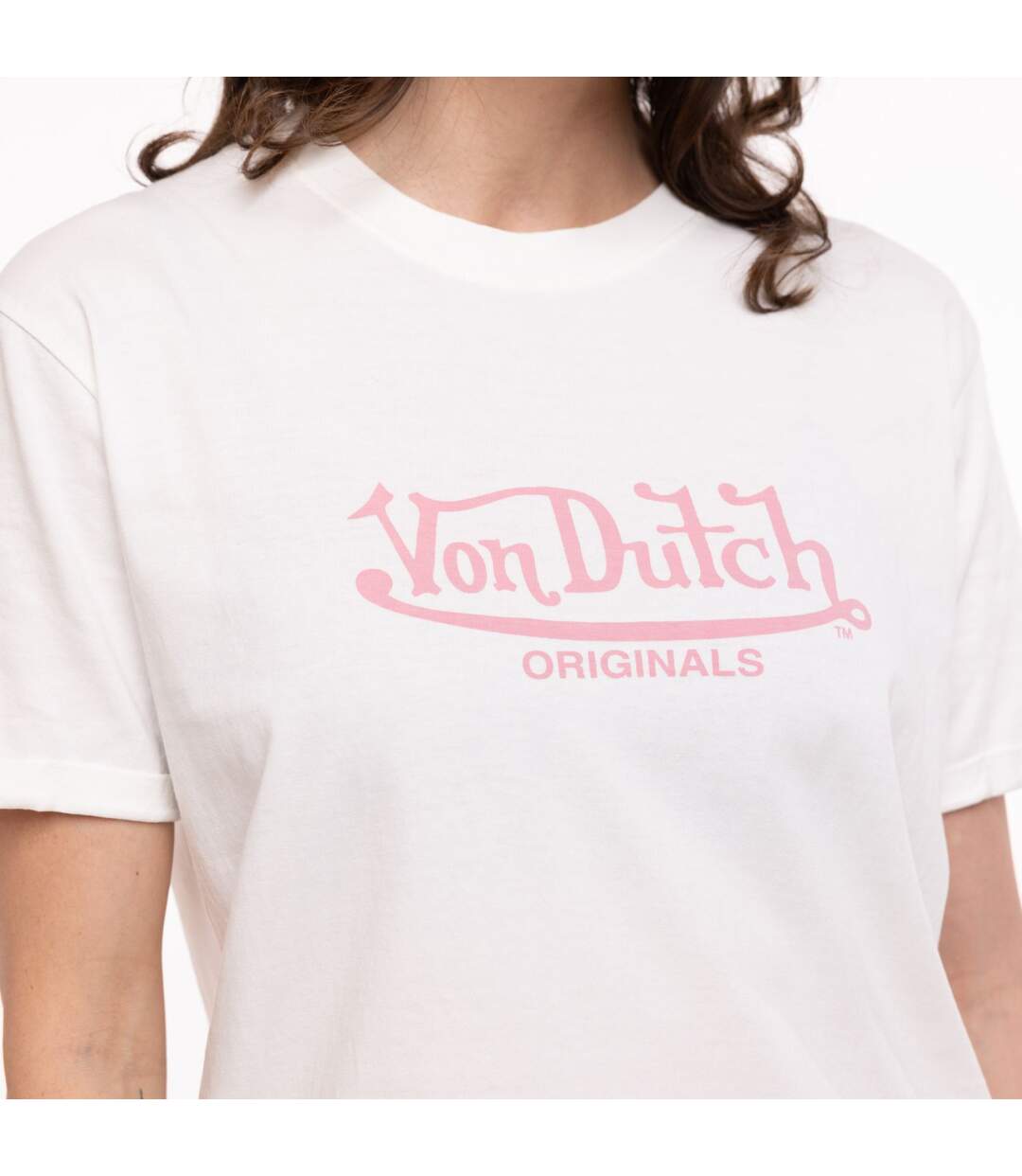 T-shirt femme regular col rond print devant Wash Vondutch-2