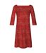 Robe paislee femme rouge clair / blanc Regatta