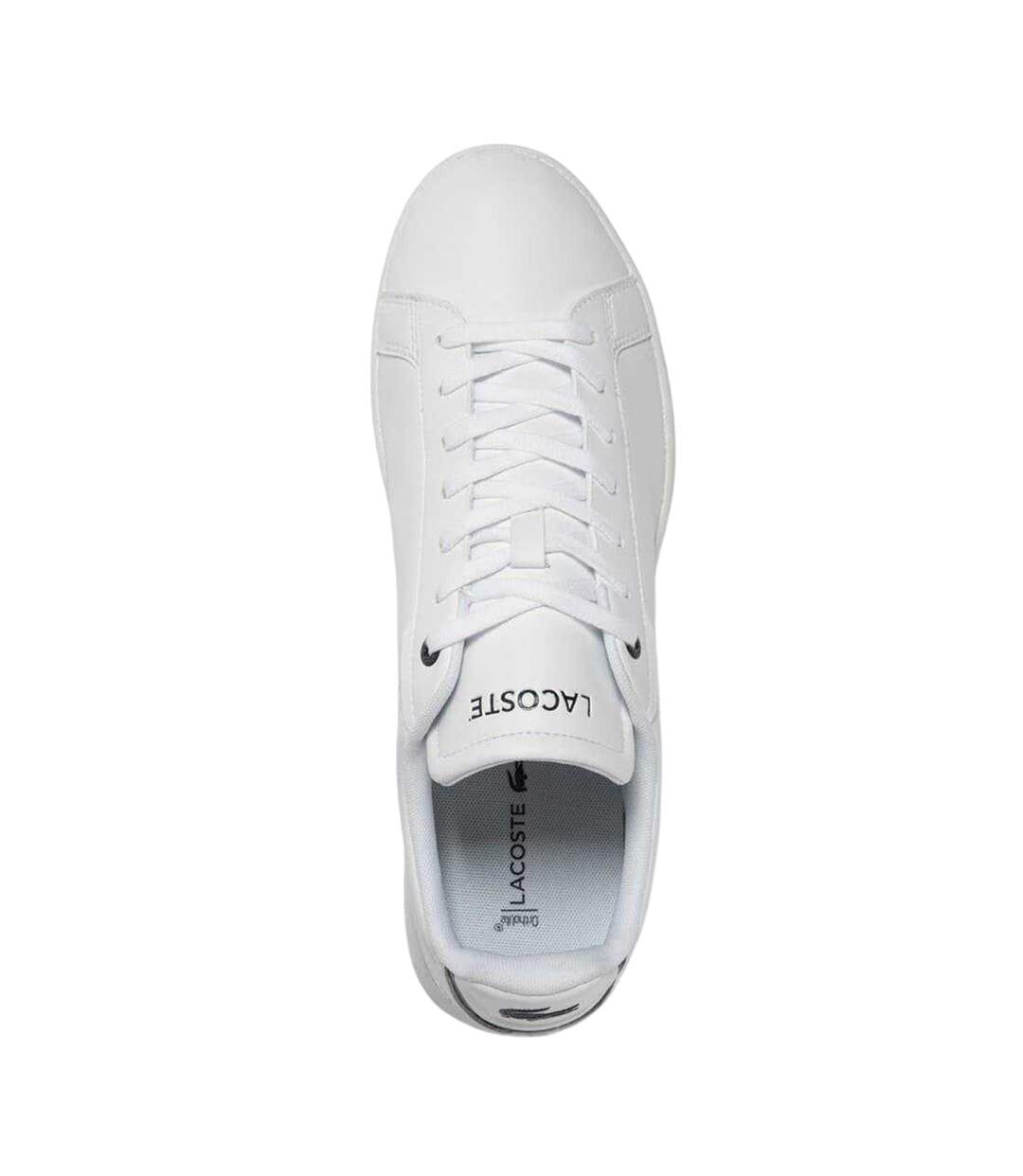 Mens Carnaby Pro 123 Nappa Leather Flat Trainers White Navy Lacoste-3