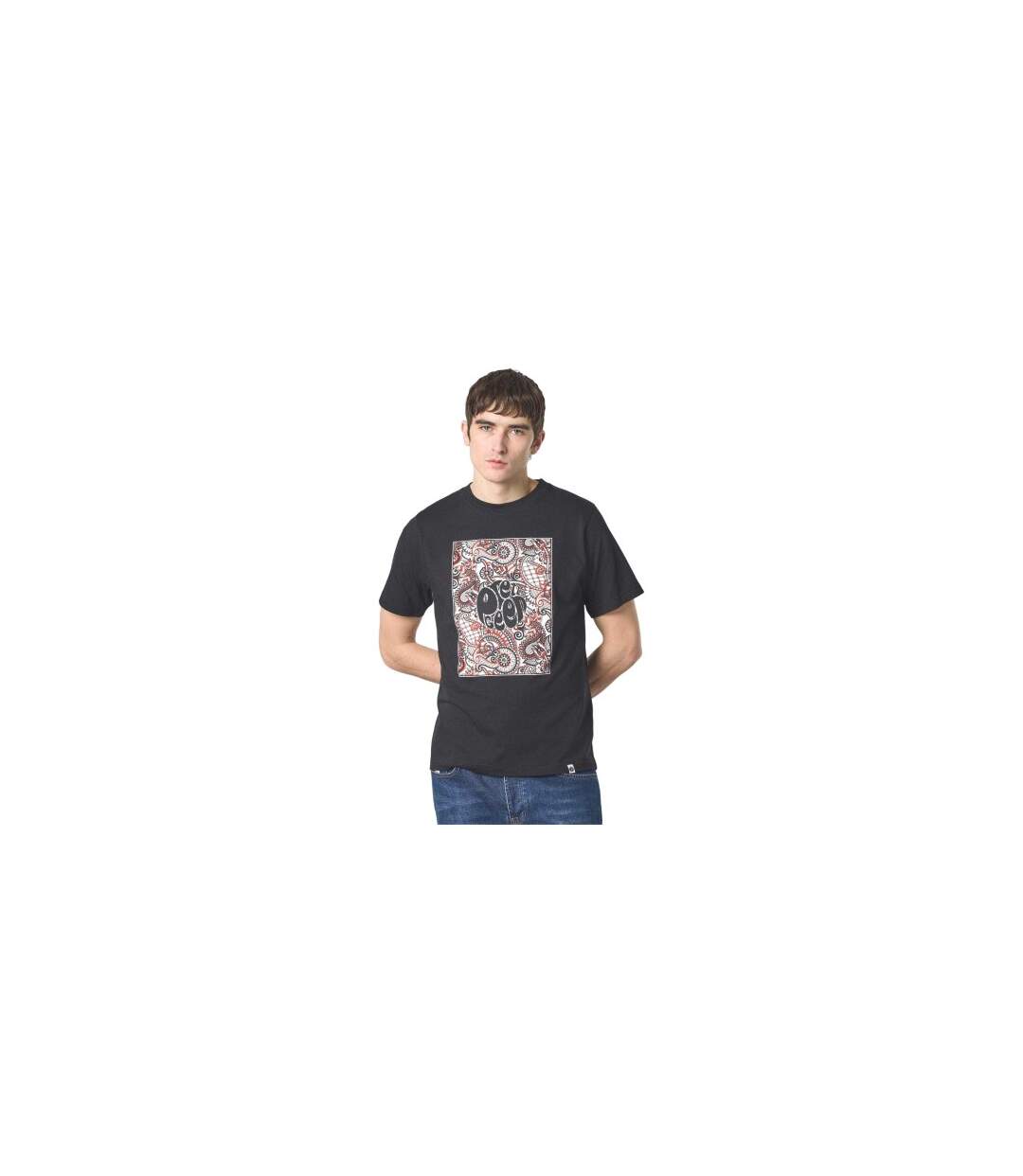 T-shirt Motif/style Logo Rectangulaire Resonance Homme Noir Pretty Green-1