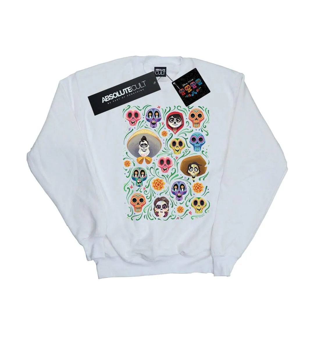 Disney - Sweat COCO HEADS PATTERN - Femme (Blanc) - UTBI12192-1