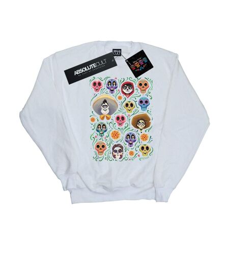 Disney - Sweat COCO HEADS PATTERN - Femme (Blanc) - UTBI12192