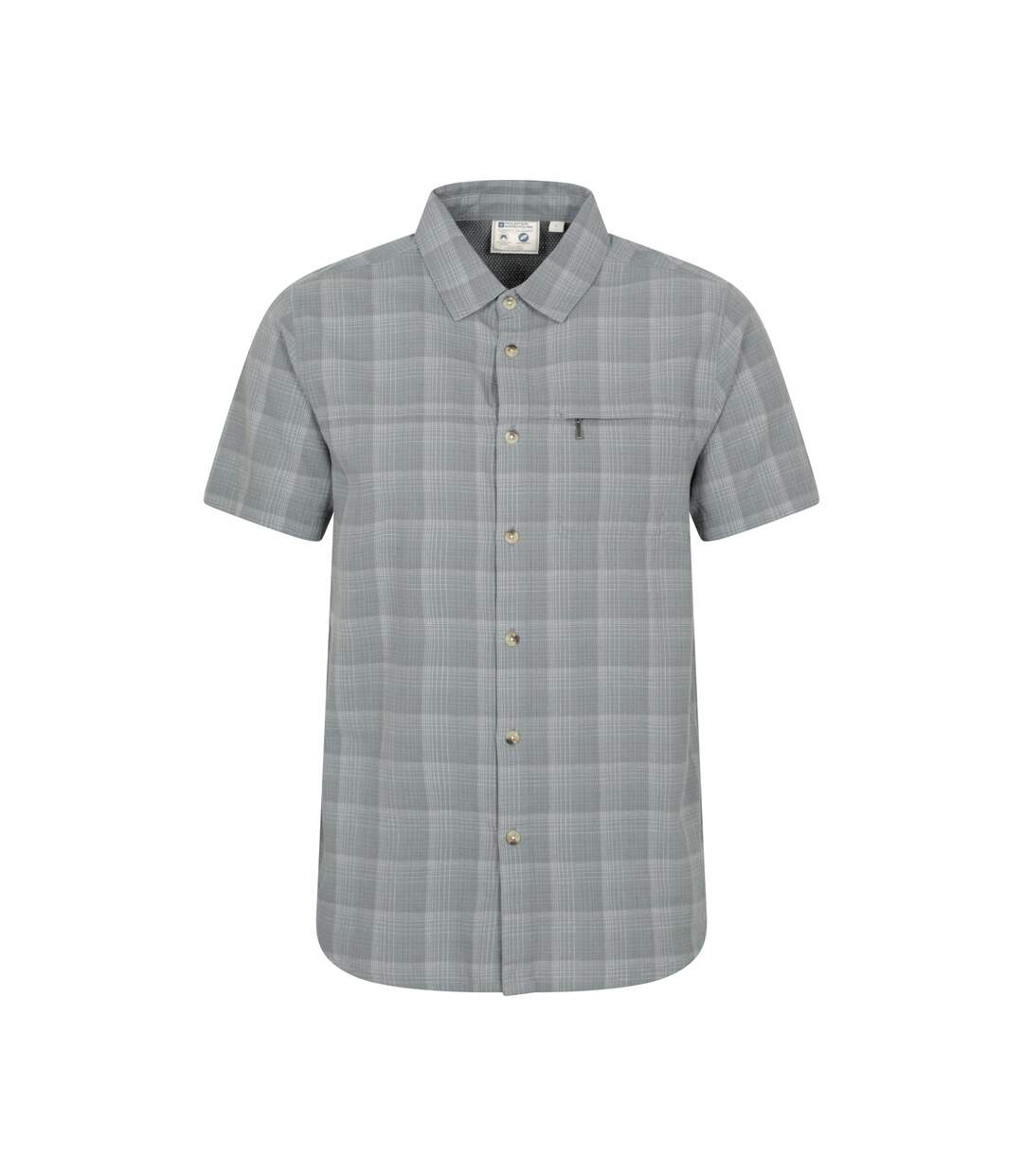 Chemise Manches Courtes Motif/style À Carreaux Homme Gris Mountain Warehouse-1