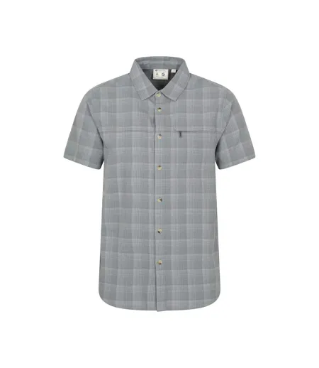 Chemise Manches Courtes Motif/style À Carreaux Homme Gris Mountain Warehouse