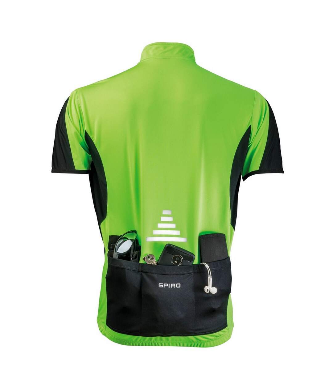 Maillot de cyclisme bikewear homme vert fluo / noir Spiro