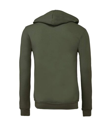 Canvas Sweat À Capuche Et Fermeture Zippée Homme Vert Militaire Bella + Canvas