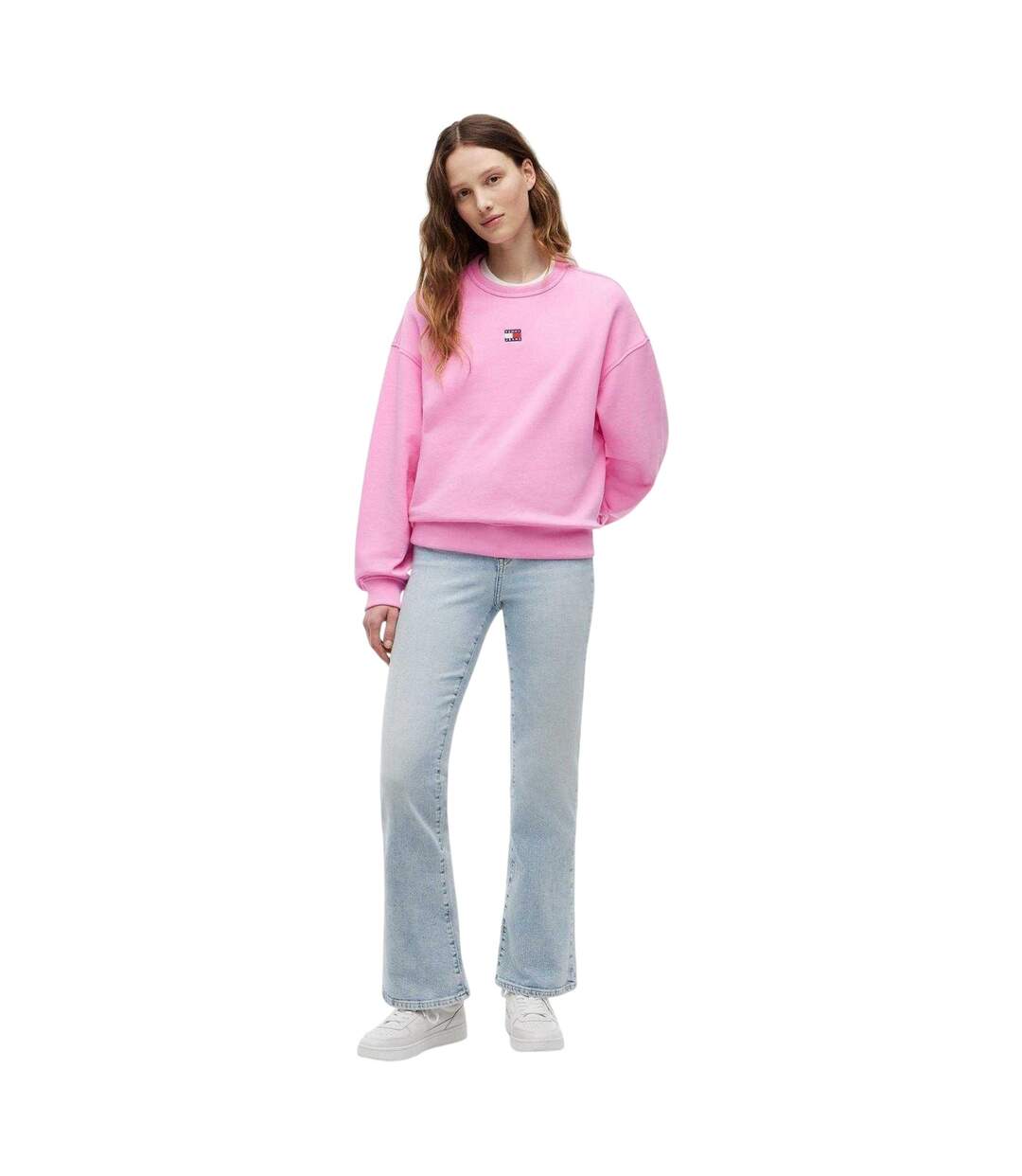 Sweat Motif/style Badge Femme Rose Tommy Jeans-4
