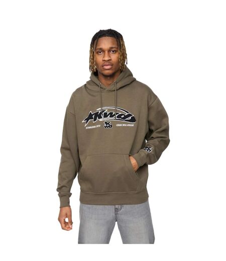 Sweat À Capuche Motif/style Tirets Homme Kaki Kings Will Dream