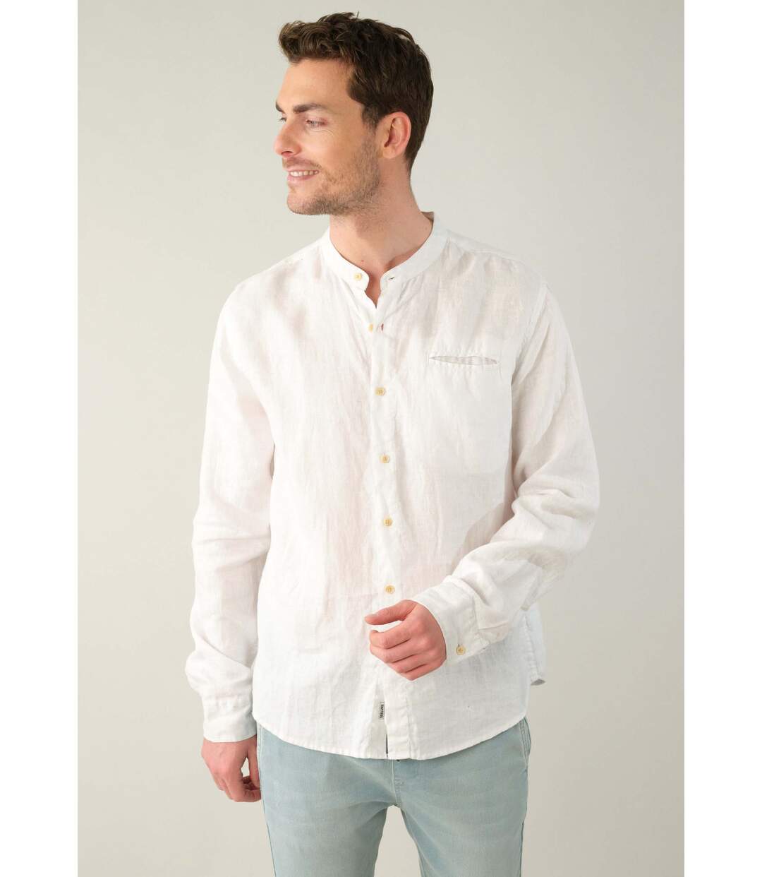 Chemise décontractée en lin pour homme  OASIS-1