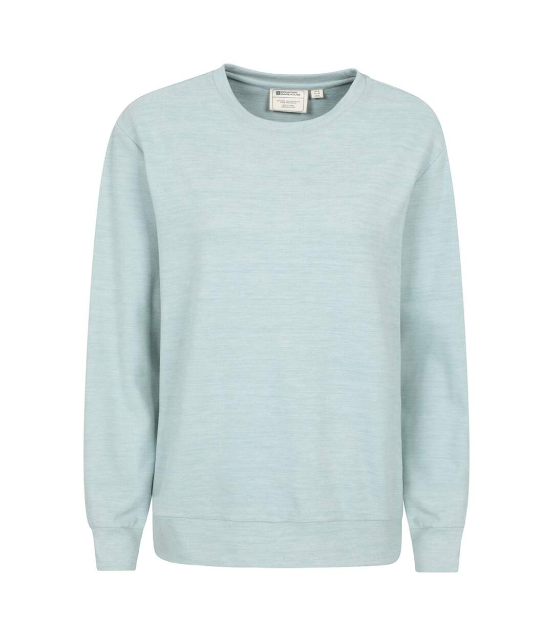 Womens/ladies Strath Melange Supersoft Sweatshirt Pale Green Mountain Warehouse-2