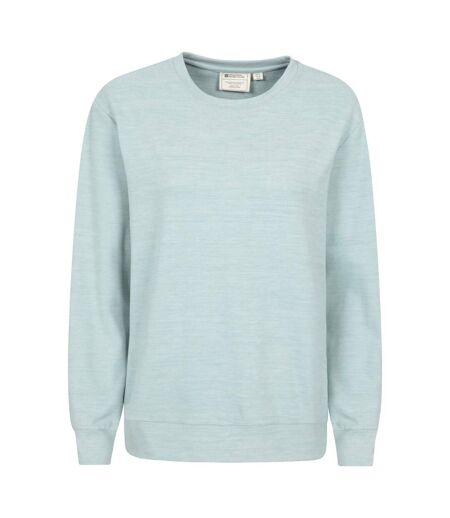 Womens/ladies Strath Melange Supersoft Sweatshirt Pale Green Mountain Warehouse