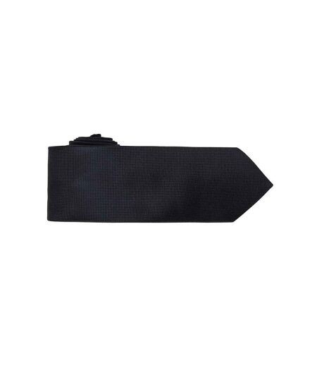 Unisex adult micro waffle tie one size black Premier