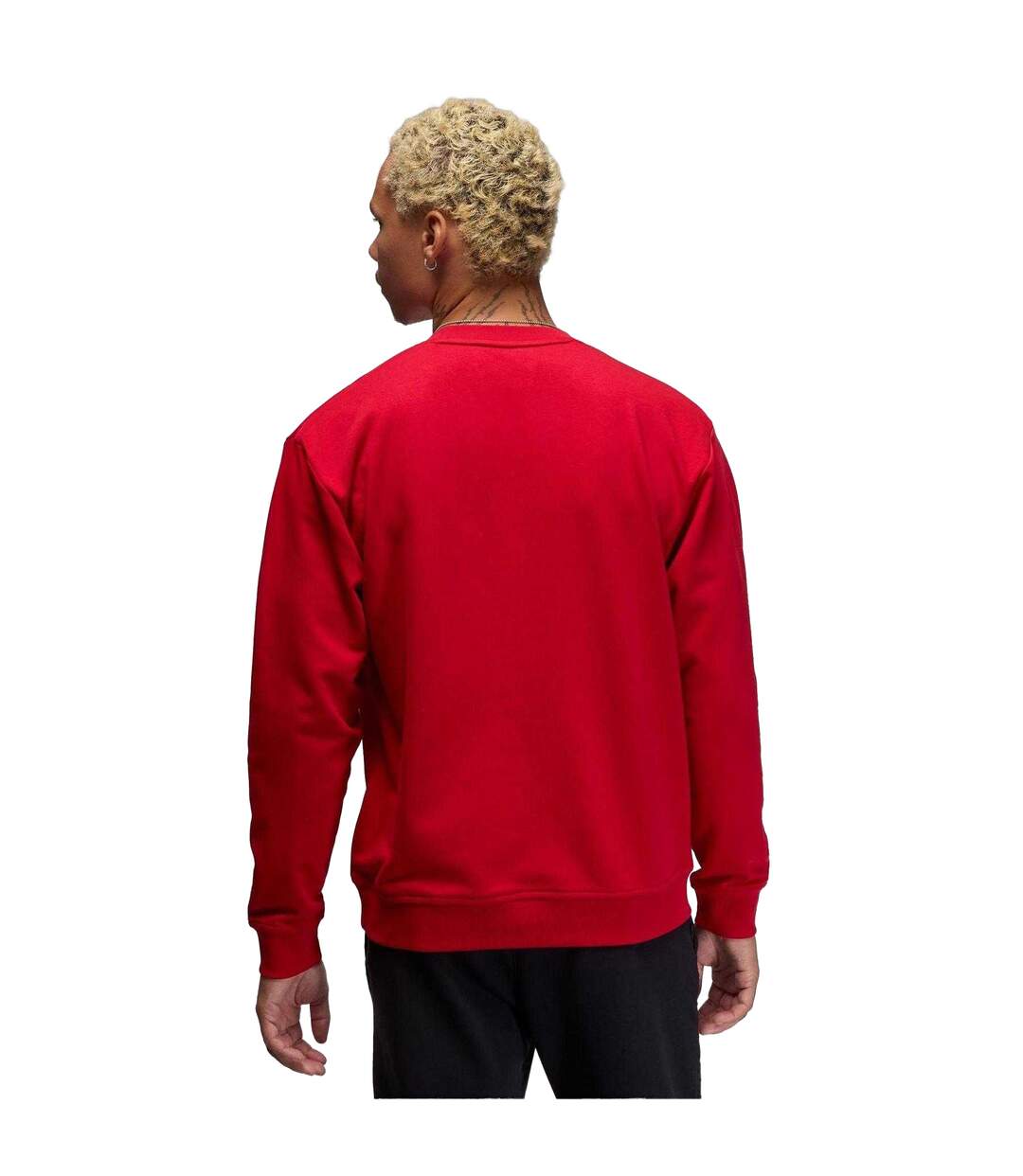 Mens Jordan Crossover Logo Crew Neck Sweatshirt Red Black Nike-3