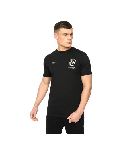 Mens Morville Cotton T-shirt Black Crosshatch