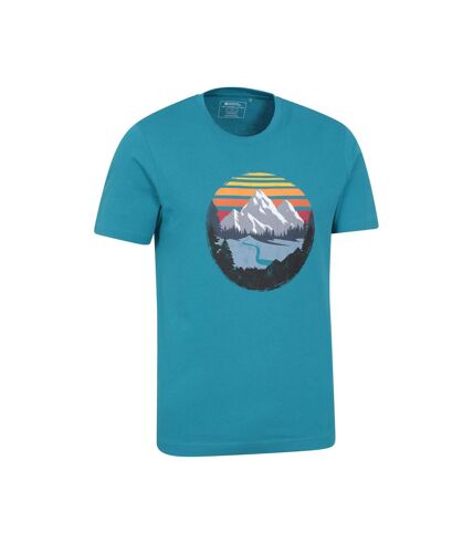 Mens take a hike organic t-shirt petrol Mountain Warehouse