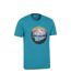 Mens take a hike organic t-shirt petrol Mountain Warehouse