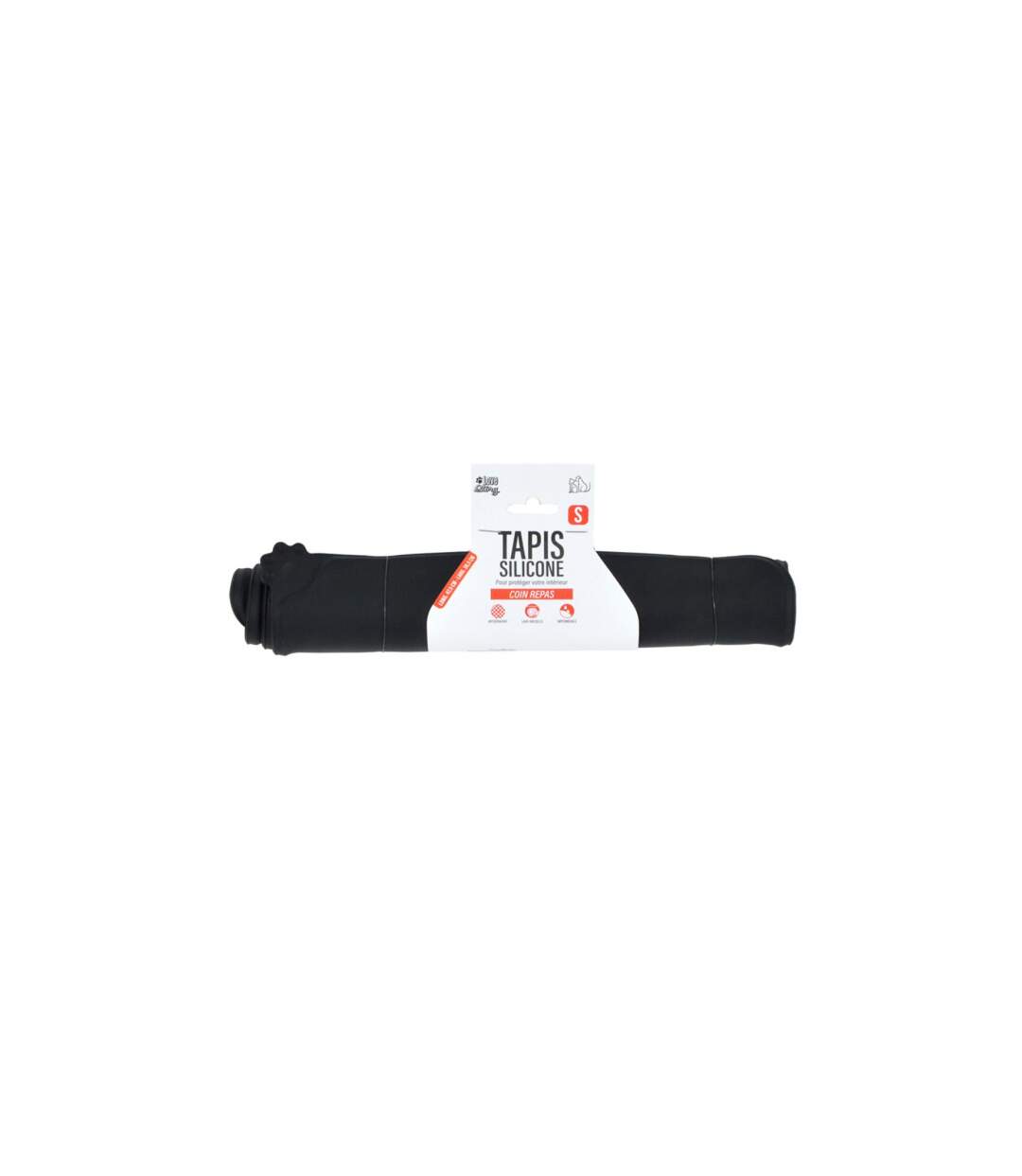Tapis Repas pour Chien & Chat Souple 47cm Noir-3