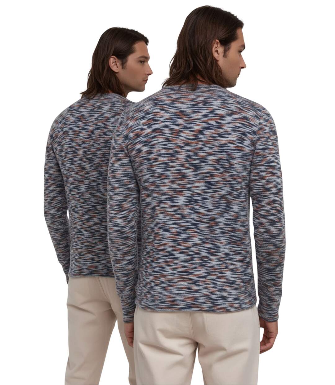 Pull Homme Rouge Col Rond -  Manches Longues en Maille Fine - Style Sportwear- Confort Optimal-2