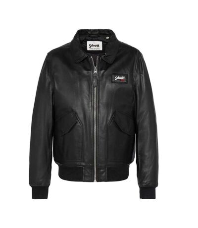 Blouson cuir noir homme schott lcjet - 3xl