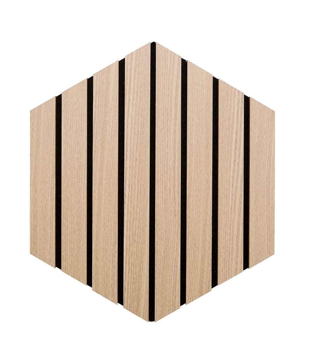 Lot de 3 Panneaux Déco Hexagonal Colva 30x26cm Naturel-2