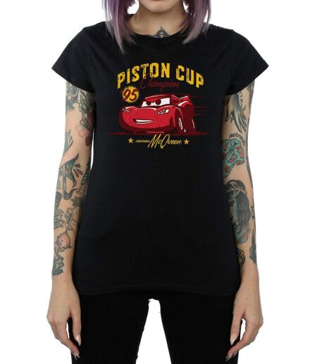 Disney - T-shirt CARS PISTON CUP CHAMPION - Femme (Noir) - UTBI13572