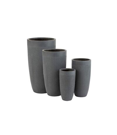 Lot de 4 Vases Design en Argile Neda 96cm Gris