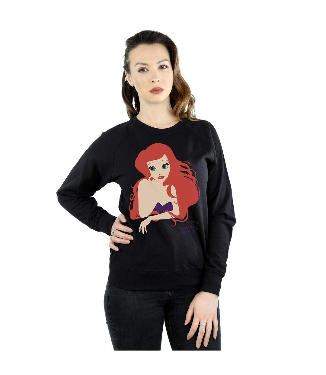 Disney Princess - Sweat ARIEL SILHOUETTE - Femme (Noir) - UTBI10063-2