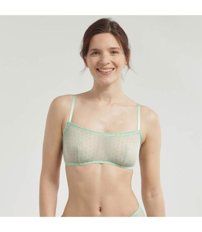 Bralette à pois en lurex pailleté Shiny Mesh