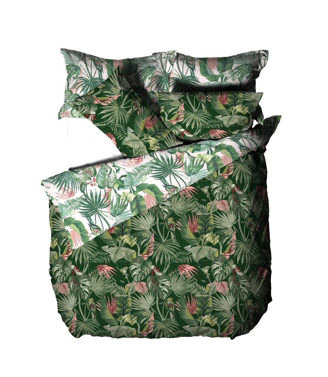 Amazonia rainforest duvet set jade green Furn